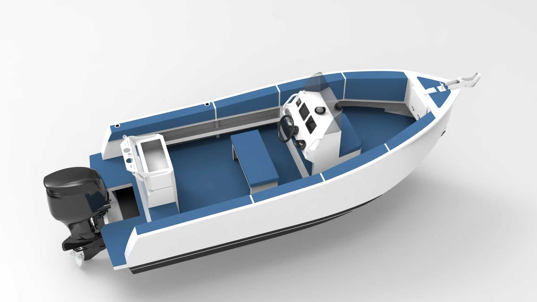 TideMaster Ninja 18 - premium aluminum fishing boat side profile view